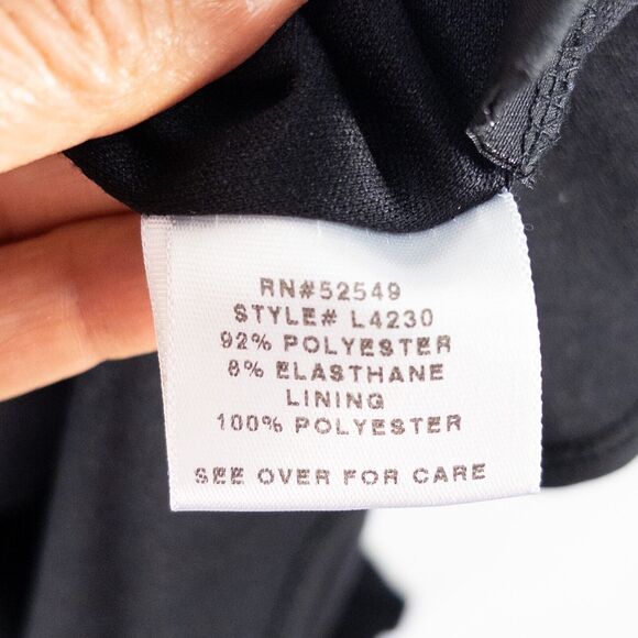 Laundry By Shelli Segal Dress Size 2 Black Vintage V Neck Side Zipper - Picture 9 of 15